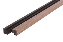 Afslutningsliste til akustikpanel walnut 2-pk.